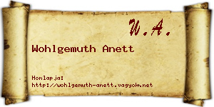 Wohlgemuth Anett névjegykártya